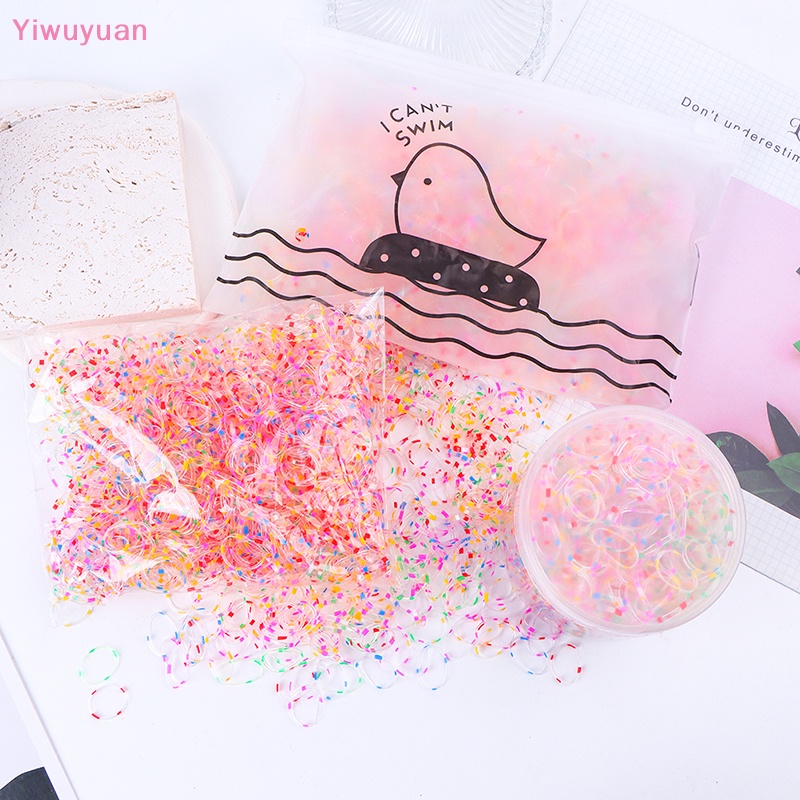 < Yiwuyuan > Set 1000 Dây Thun Buộc Tóc Dùng Một Lần Không Đau Dành Cho Bé Gái