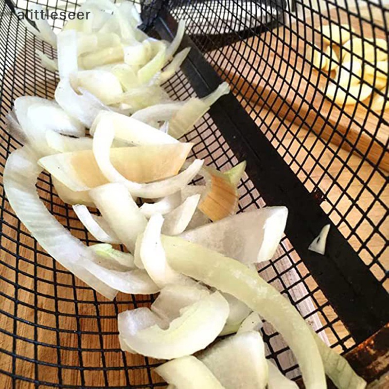 Vỉ Nướng BBQ Hình Trụ Bằng Thép Không Gỉ Chống Dính Kèm Móc Và Nĩa Tiện Dụng Cho Nhà Bếp