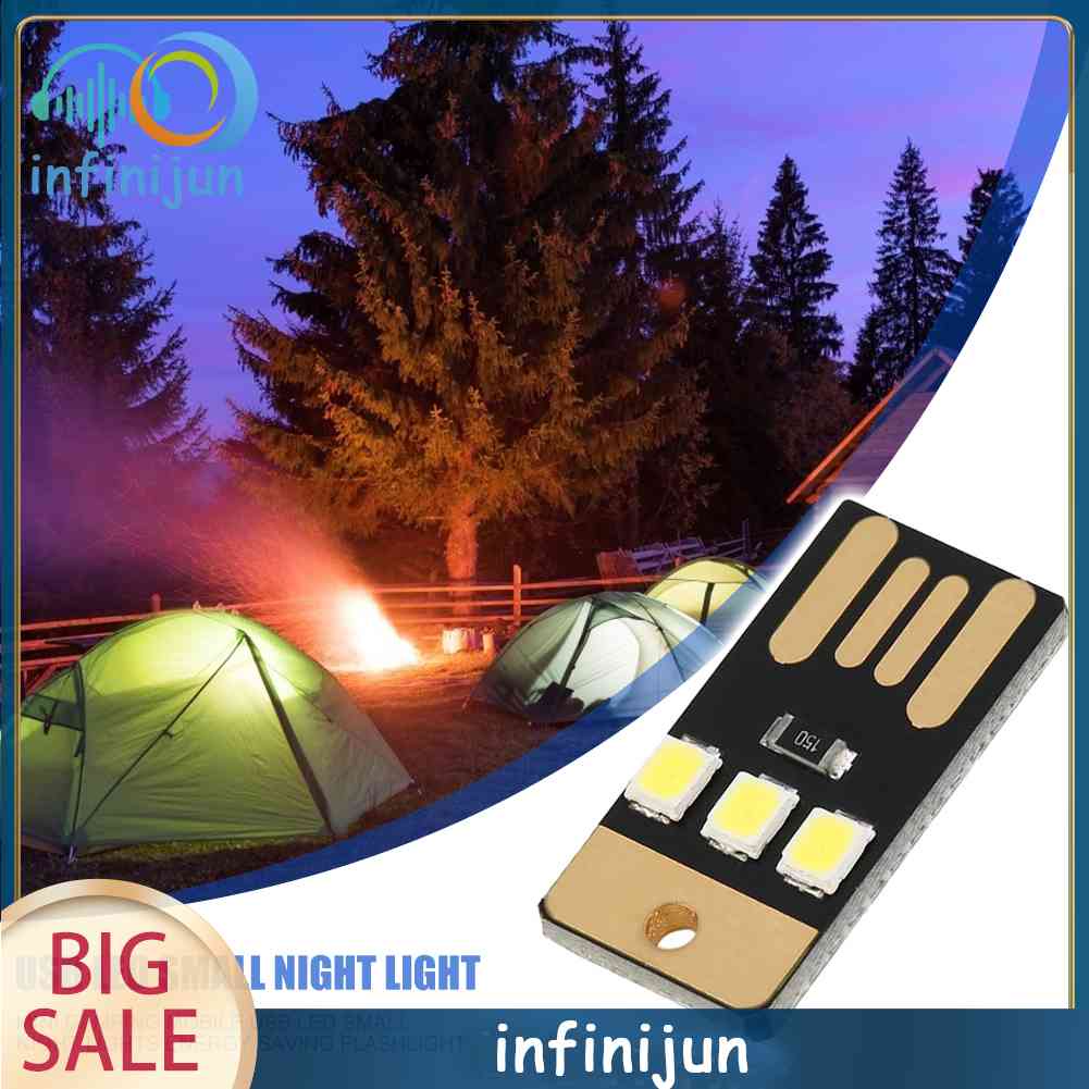 Đèn Pin LED Mini USB Tiết Kiệm Năng Lượng Di Động Cho Cắm Trại