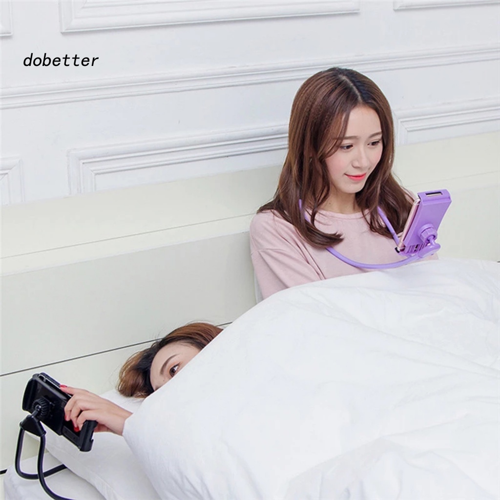 &lt; Dobetter &gt; Giá Đỡ Điện Thoại Lười Linh Hoạt Có Dây Đeo Cổ Cho Giường Ngủ