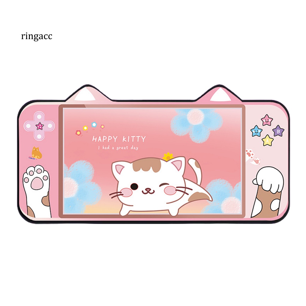 Tấm Lót Chuột RGA Cao Su Co Giãn Chống Trượt Chống Mài Mòn Hình Tai Mèo Hoạt Hình Dễ Thương