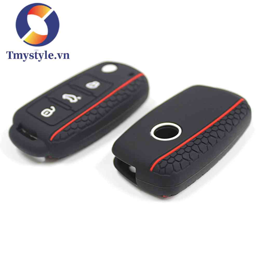 Vỏ Silicone Bảo Vệ Chìa Khóa Điều Khiển Từ Xa Cho Xe Hơi VW POLO Bora Beetle Tiguan Passat Golf Jetta Eos For SKODA Fabia Octavia Superb