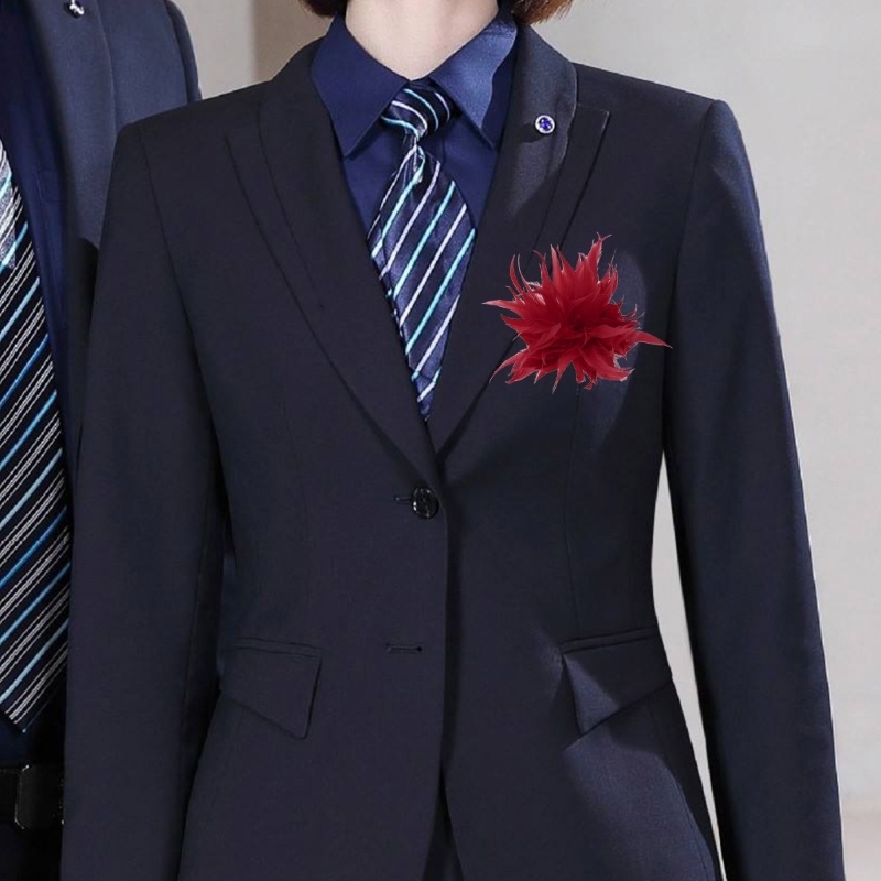 Ghim Cài Áo Hình Lông Vũ / Bông Hoa Phong Cách Cổ Điển Độc Đáo