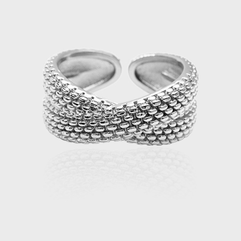 Nhẫn Dây Xích Chéo Thiết Kế Hợp Thời Trang Phong Cách Hàn Quốc Cho niche Tối Giản ins. Nhẫn Hở Đeo Ngón Trỏ Cá Tính Đa Năng Cho Nam Nữ