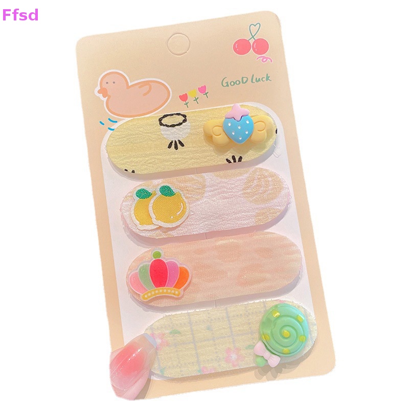 Bộ 4 Kẹp Tóc Hoạt Hình Xinh Xắn Cho Bé Gái