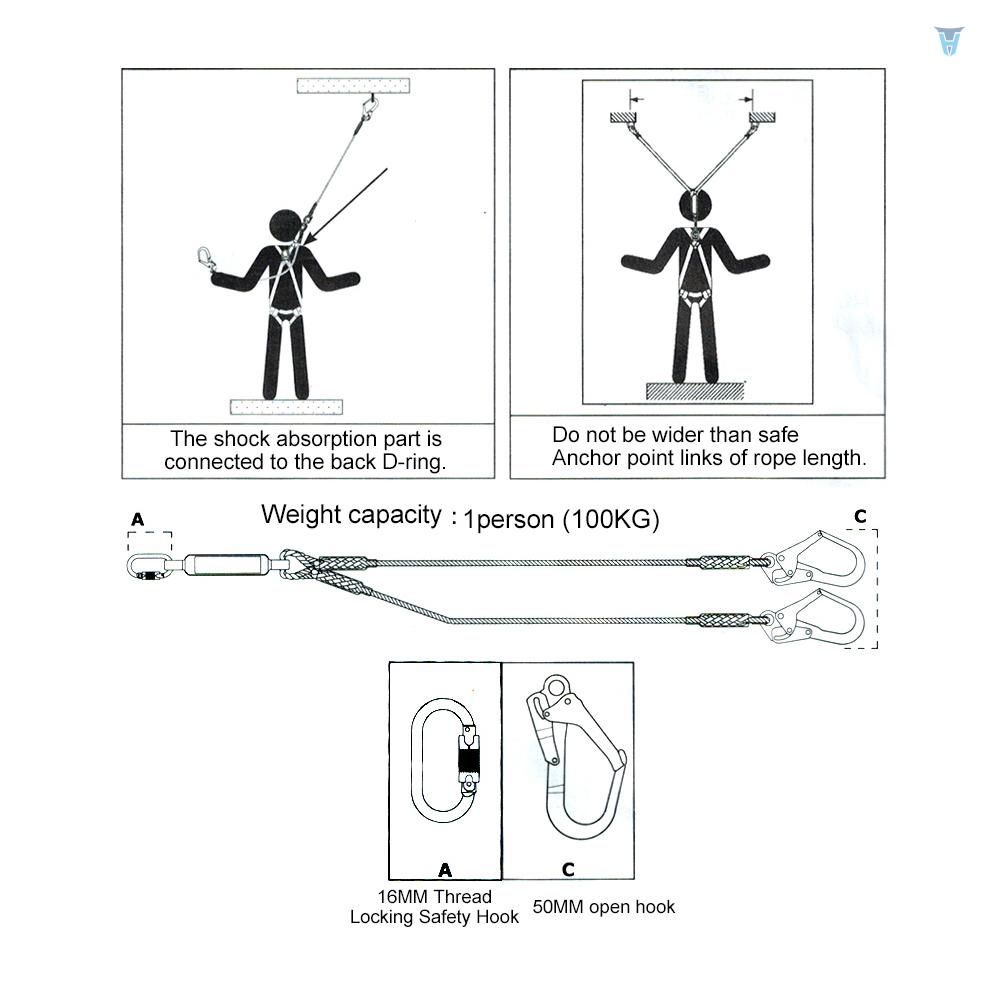 Dây Treo Đồ 3M Chất Lượng Cao Tiện Lợi Dễ Sử Dụng 1390235 Dây Thừng Hai Đầu Bảo Vệ An Toàn Chống Ngã Cho Xây Dựng Ngoài Trời