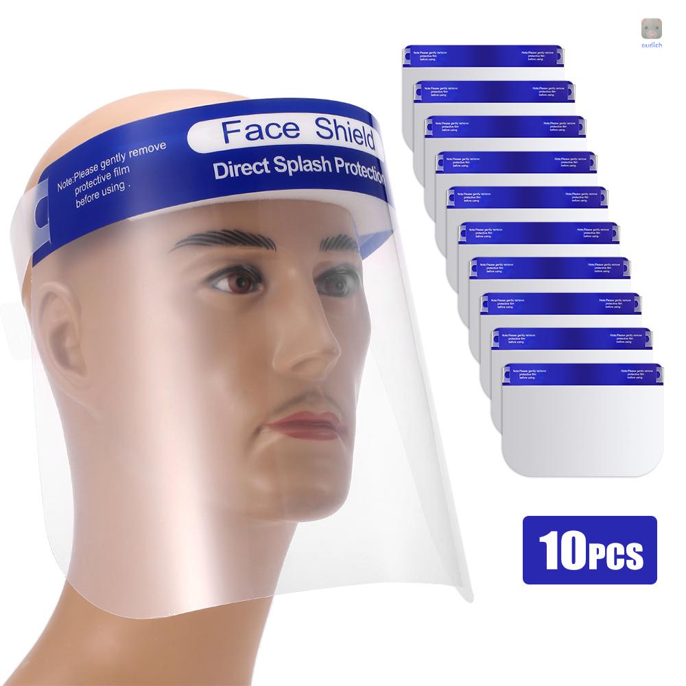 Set 10 Tấm Che Mặt Trong Suốt Chống Khói / Giọt Bắn Tiện Dụng