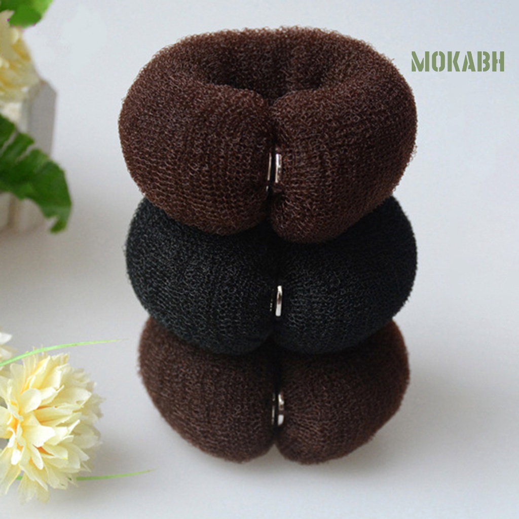 Kẹp Tóc Hình Bánh Donut Bằng Chất Liệu Nylon Dùng Tạo Kiểu Tóc Cho Nữ