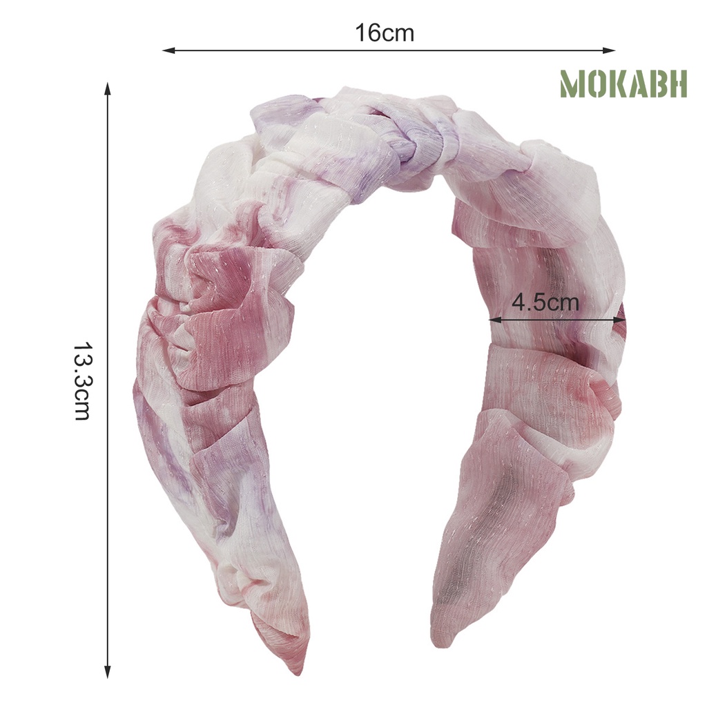 Băng Đô Vải Tuyn Chống Trượt Màu Sắc Gradient Thời Trang Cho Nữ