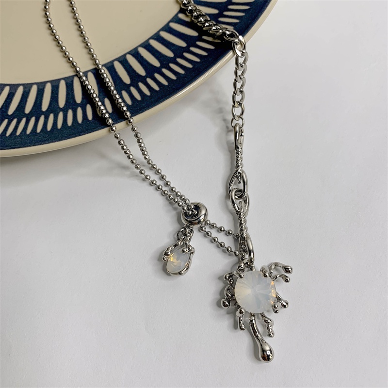 Vòng cổ Đá opal Trong Suốt Phong Cách Hàn Quốc Sang Trọng Cho Nữ