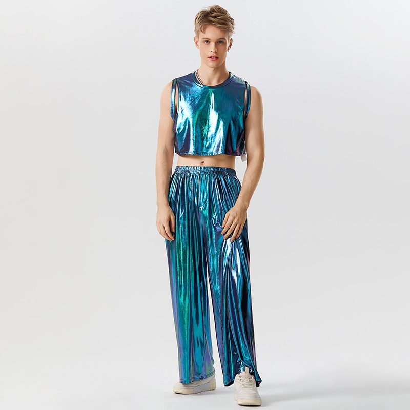 INCERUN Set Áo tank top + Quần Ống Rộng Kiểu Dáng Đơn Giản Năng Động Thời Trang