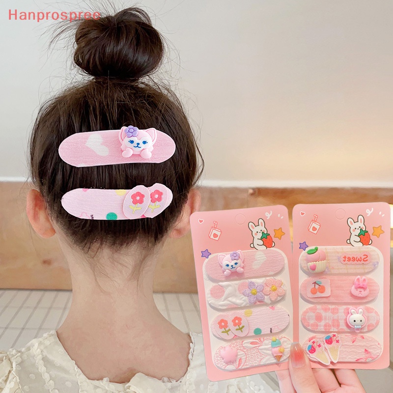Bộ 4 Kẹp Tóc Hoạt Hình Xinh Xắn Cho Bé Gái