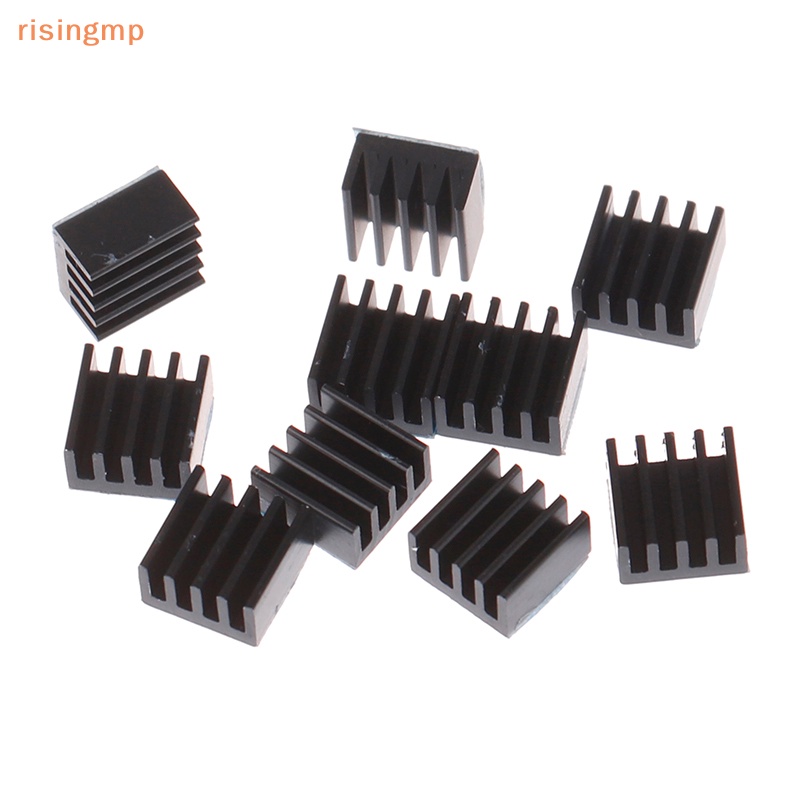 Set 10 Tấm Tản Nhiệt Làm Mát Bằng Nhôm Màu Đen Kích Thước 8.8x8.8x5mm