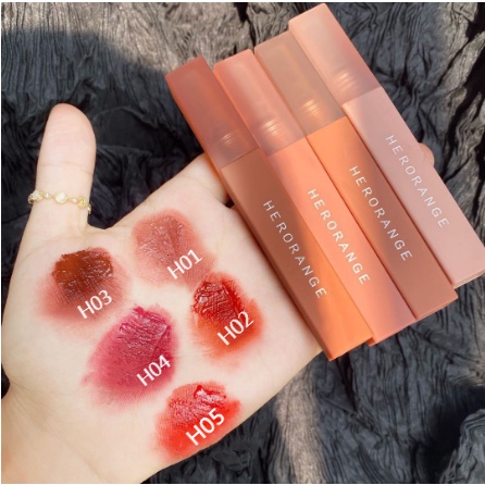 Son kem lì Herorange Mềm Mịn Như   nhung Nhung Chống Thấm Nước Chống Khô Môi Lâu Trôi