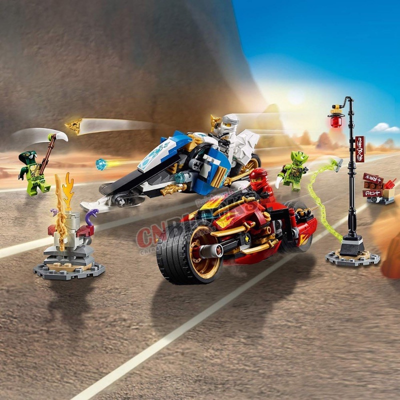 Đồ Chơi Lắp Ráp Xe Mô Tô Ninjago Kai 'S Blade Và Zane' S Snowmobile