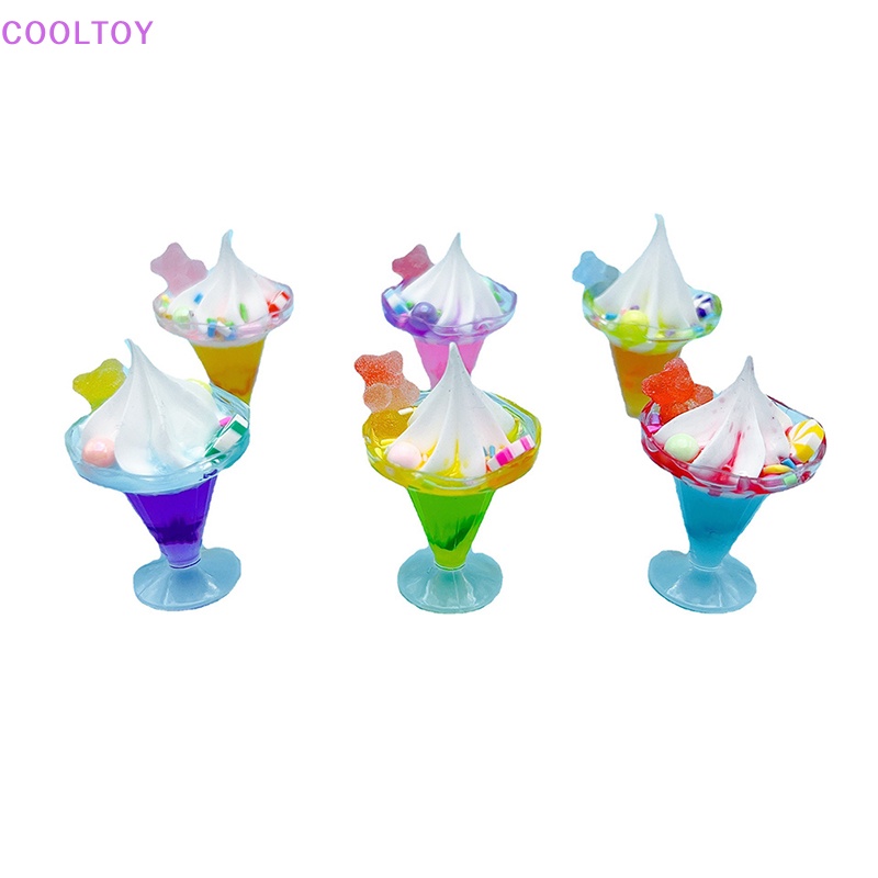 Cooltoy 1 Đồ trang trí Ly Kem / Gấu / Kèn Trumpet Trang Trí Tiểu Cảnh / Nhà Búp Bê