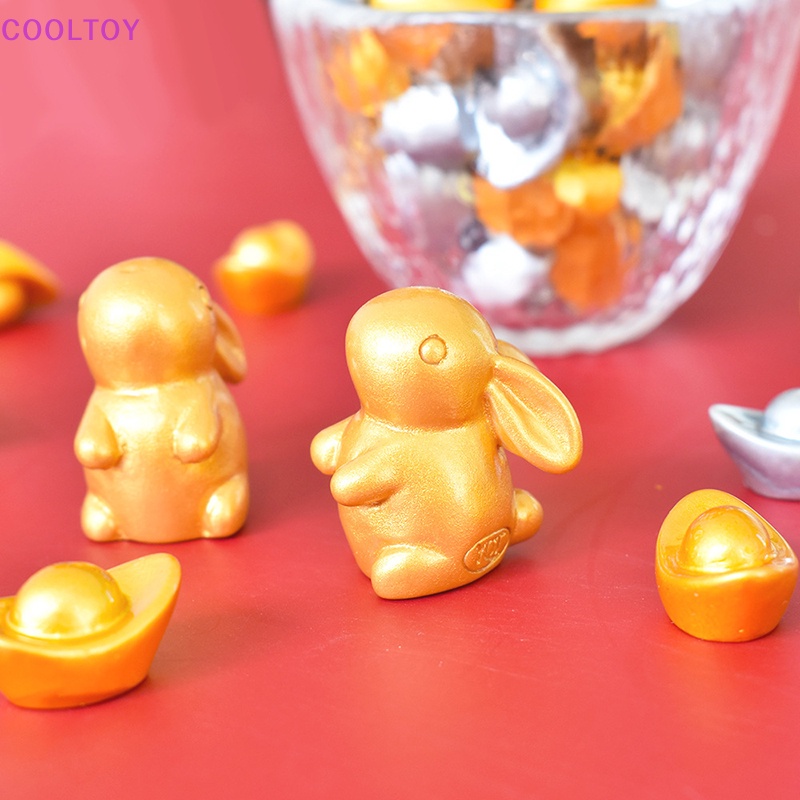 Set 2 Tượng Thỏ mini Trang Trí Nhà Búp Bê