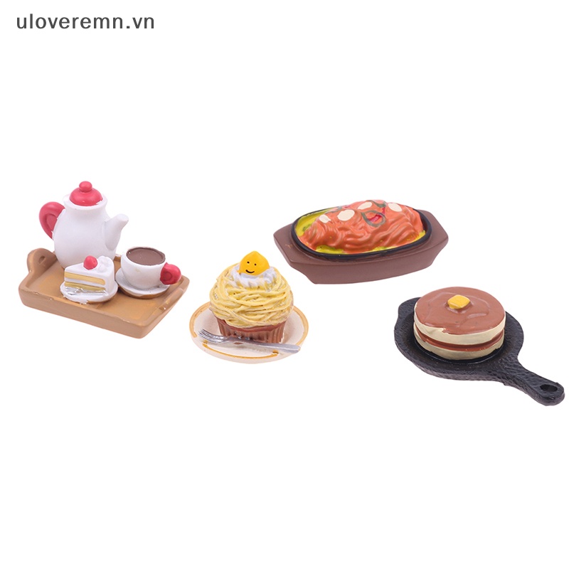 Uloveremn 1 Khay Đựng Bánh / Cà Phê mini Trang Trí Nhà Búp Bê