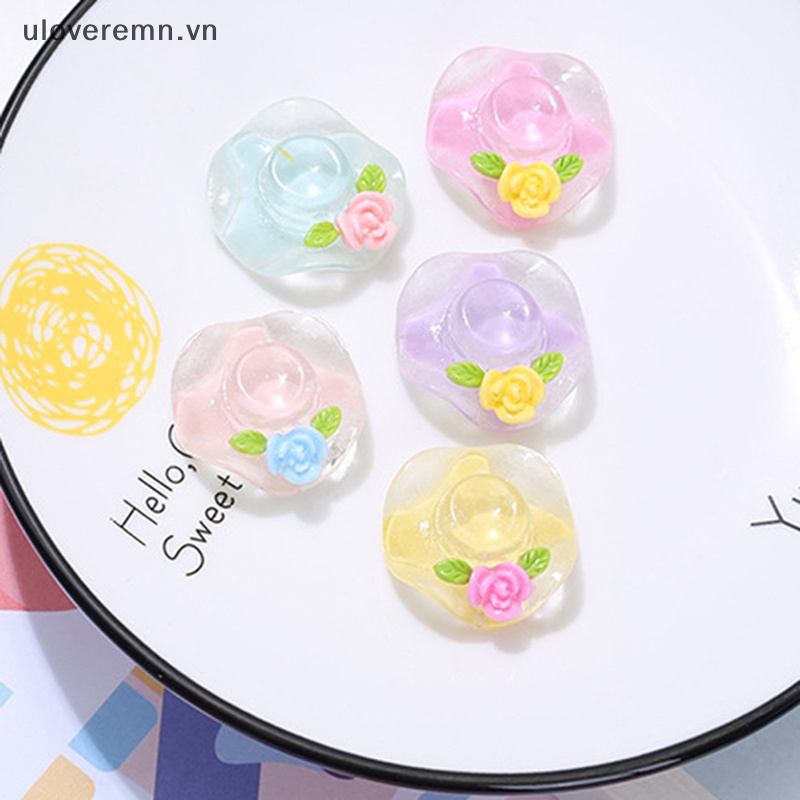 Set 10 Đồ trang trí Hoa Bằng Nhựa Phát Quang Dùng Để Trang Trí Vườn DIY