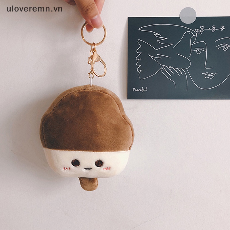 Móc Khóa Hình Cây Kem Nhồi Bông Mềm Mại Đáng Yêu