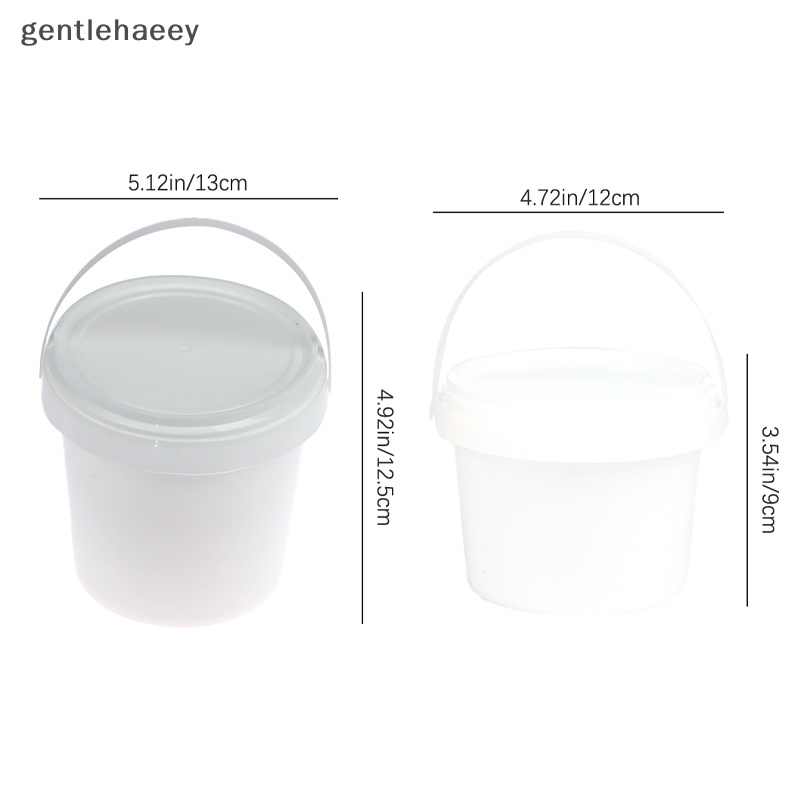 Xô Nhựa Trong Suốt Có Nắp Và Tay Cầm Dung Tích 500 / 1000ML