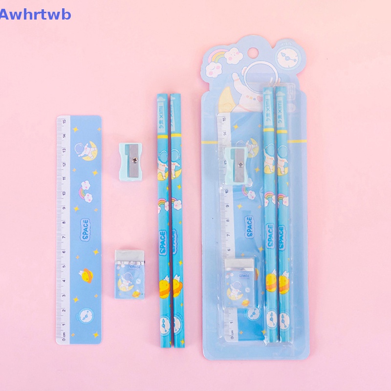 1 Bộ Bút Chì Họa Tiết Hoạt Hình Dễ Thương Dành Cho Học Sinh Mới