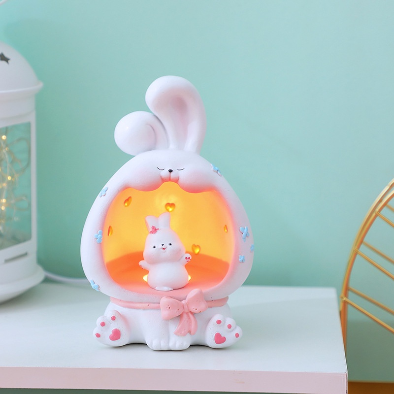 Đèn Ngủ Để Bàn Hình Thú Cưng Hoạt Hình Bằng Nhựa resin Dễ Thương Sáng Tạo Dùng Trang Trí Phòng Ngủ