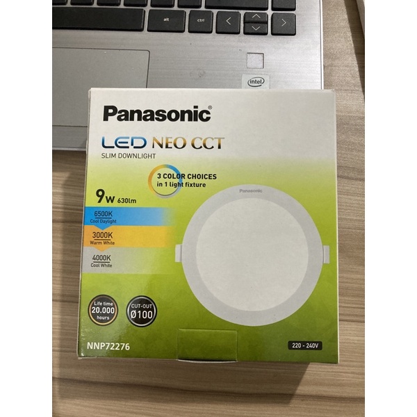 Đèn led Panel tròn âm trần Panasonic 6w 9w 12w Neo Slim as trắng - vàng - trung tính - 3 chế độ màu
