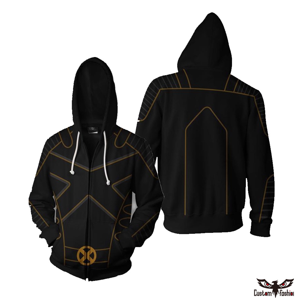 Áo Khoác Hoodie Tay Dài Có Khóa Kéo Hóa Trang Wolverine 3D Phong Cách Đường Phố Cho Nam