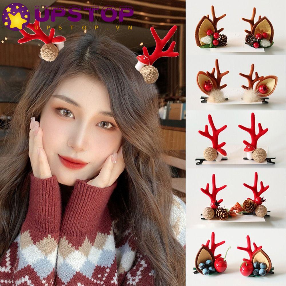 Set 2 Cặp Kẹp Tóc Hình Tuần Lộc Đáng Yêu