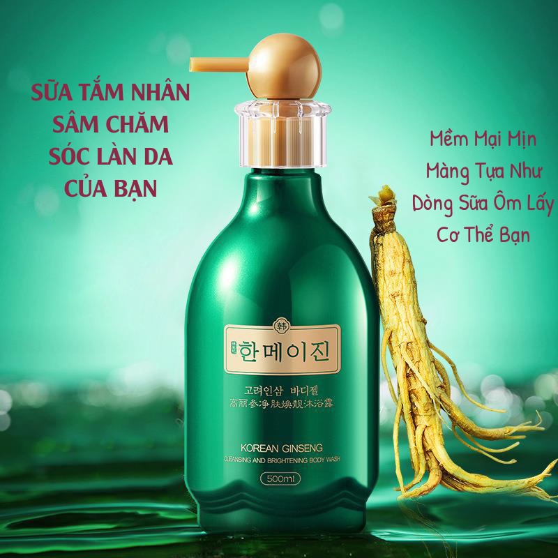 Sữa Tắm Nhân Sâm Cao Cấp Chính Hãng Hanmi Giúp Bạn Sở Hữu Làn Da Trắng Trẻo Mịn Màng Cung Cấp Độ Ẩm Loại Bỏ Tế Bào Chết