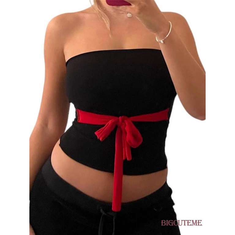 Áo Ống Ngắn Không Tay Màu Trơn / In Hoa Thời Trang Mùa Hè Dành Cho Nữ