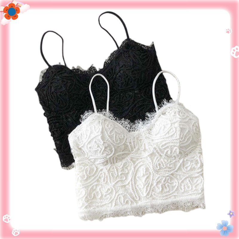 Áo Croptop Hai Dây Phối Ren Dáng Ôm Thời Trang Mùa Hè Quyến Rũ Cho Nữ