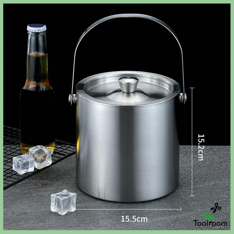 Xô Đựng Đá Bằng Thép Không Gỉ 1.6L Tiện Dụng Cho Tiệc Cocktail