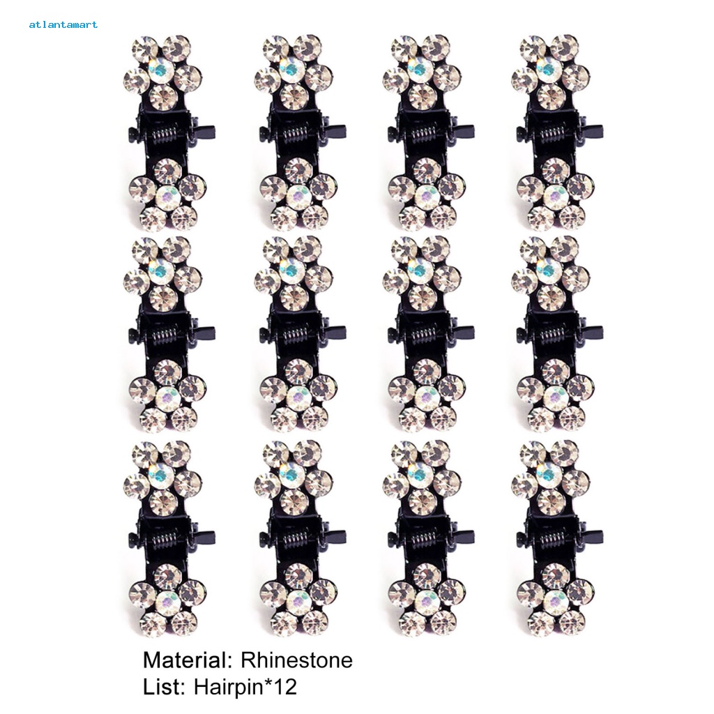 Túi Đựng Đồ Dùng Cao Cấp Tiện Dụng| Set 12 Kẹp Tóc Chống Trượt Trọng Lượng Nhẹ Hình Hoa Dễ Thương Cho Bé