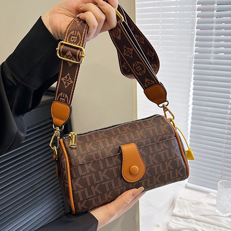 Ielgy Túi Đeo Vai Cỡ Lớn Bằng Da Mềm Phong Cách retro Thời Trang Nữ