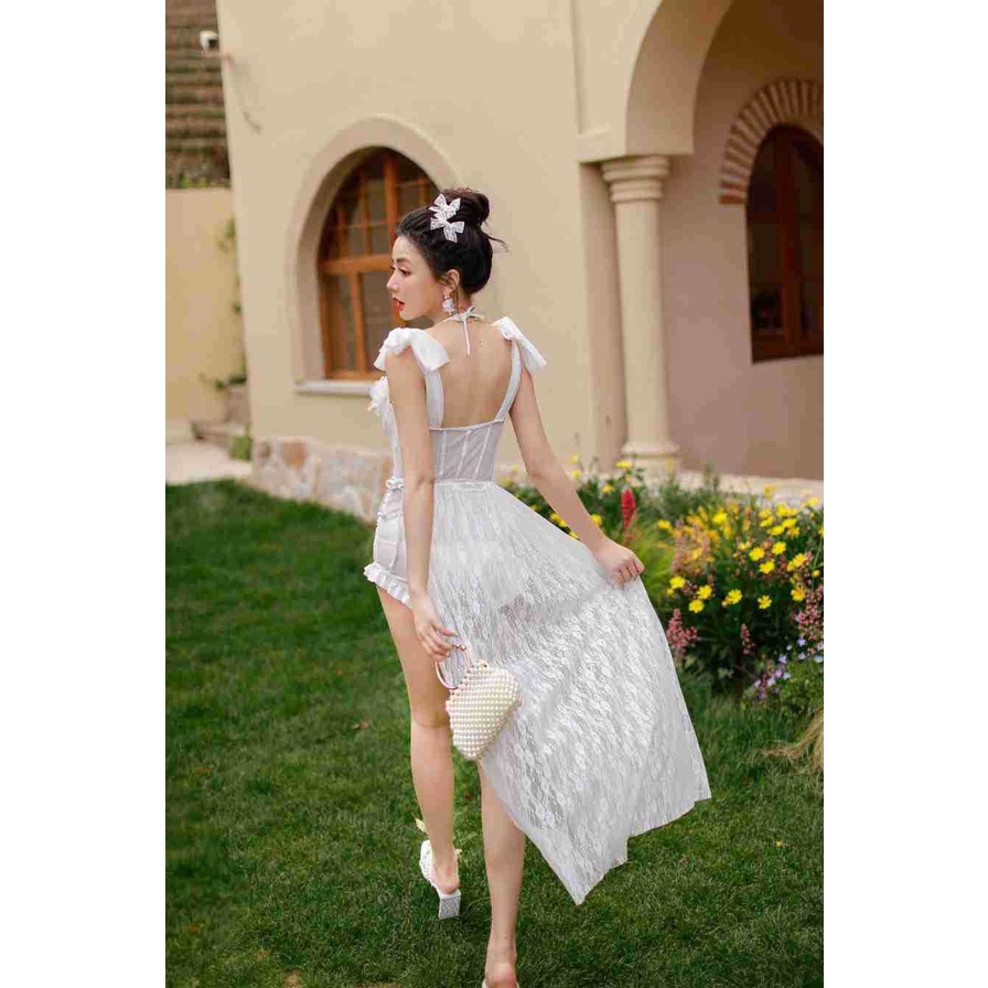 Bộ Đồ Bơi Hai Mảnh Gồm Áo Hai Dây Và Chân Váy Dài Ôm Dáng Gợi Cảm Cho Nữ