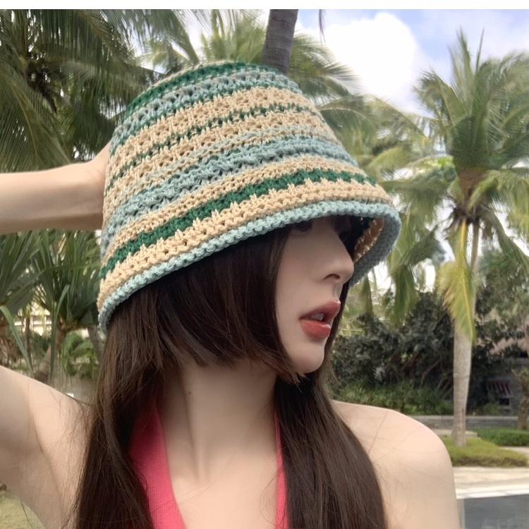 Nón Tai Bèo Đan Len Chống Tia Uv Thoáng Khí Thời Trang