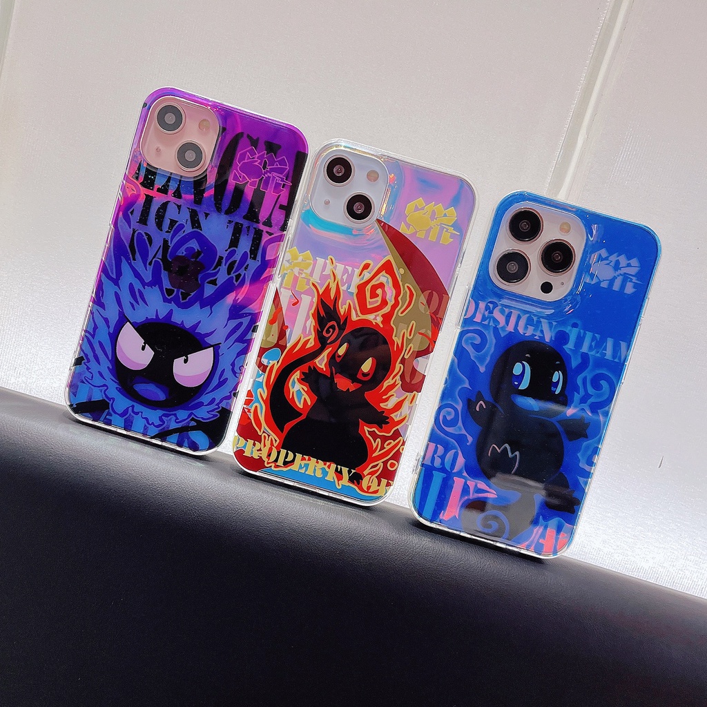 Ốp Điện Thoại Tpu Dẻo Màu Laser Họa Tiết Hoạt Hình Dễ Thương Chống Sốc Cho iPhone 12 13 14 Pro Max