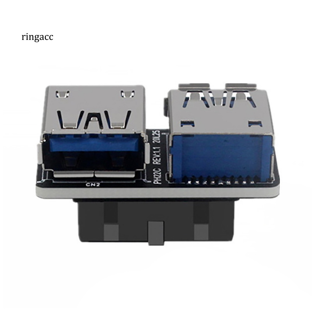 Bo Mạch Chủ Chuyển Đổi Usb 3.0 19 / 20 Pin Sang Hai Cổng Usb 3.0 Mini Cho Máy Tính Bàn