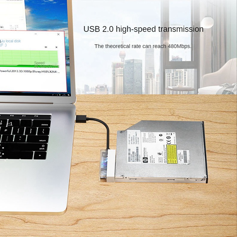 Cáp ChuyểN ĐổI usb2.0 Sang 6p + 7p sata Sang usb 2.0 Cho laptop cd-rom dvd-rom odd