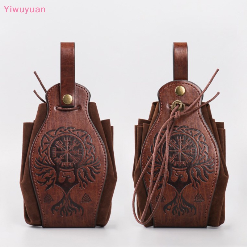 < Yiwuyuan > Túi Dây Rút Đựng Tiền Xu Celtic Viking Phong Cách Steampunk Hóa Trang Mới Cho Nam Và Nữ