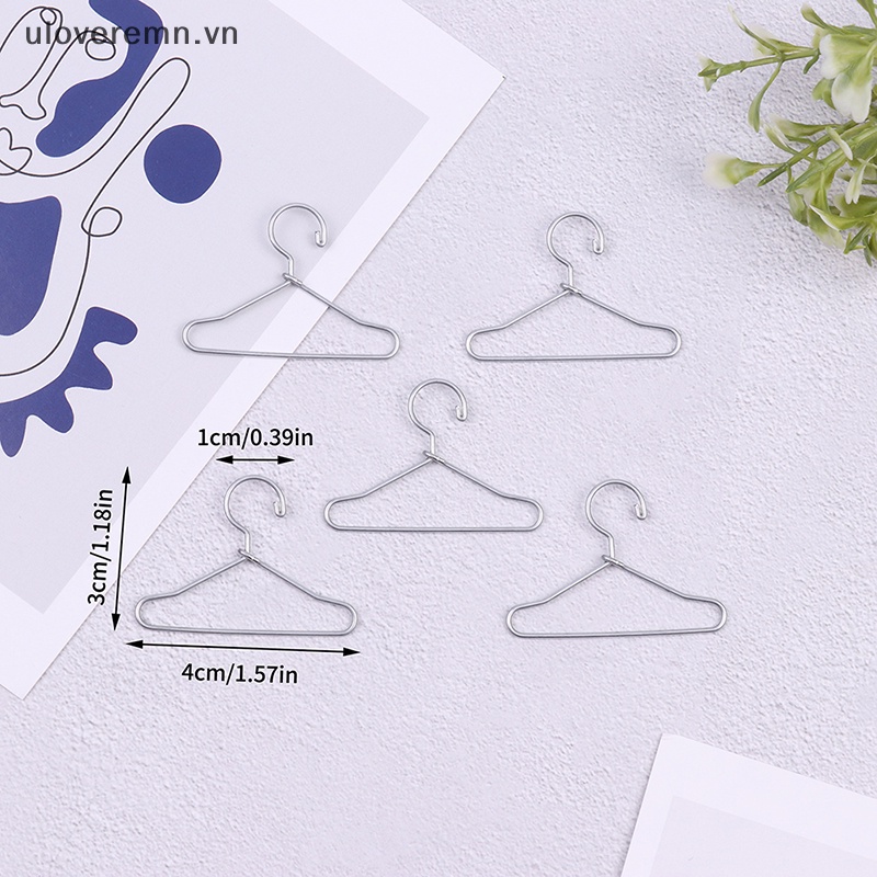 Set 5 Móc Treo Quần Áo Mini Cho Nhà Búp Bê