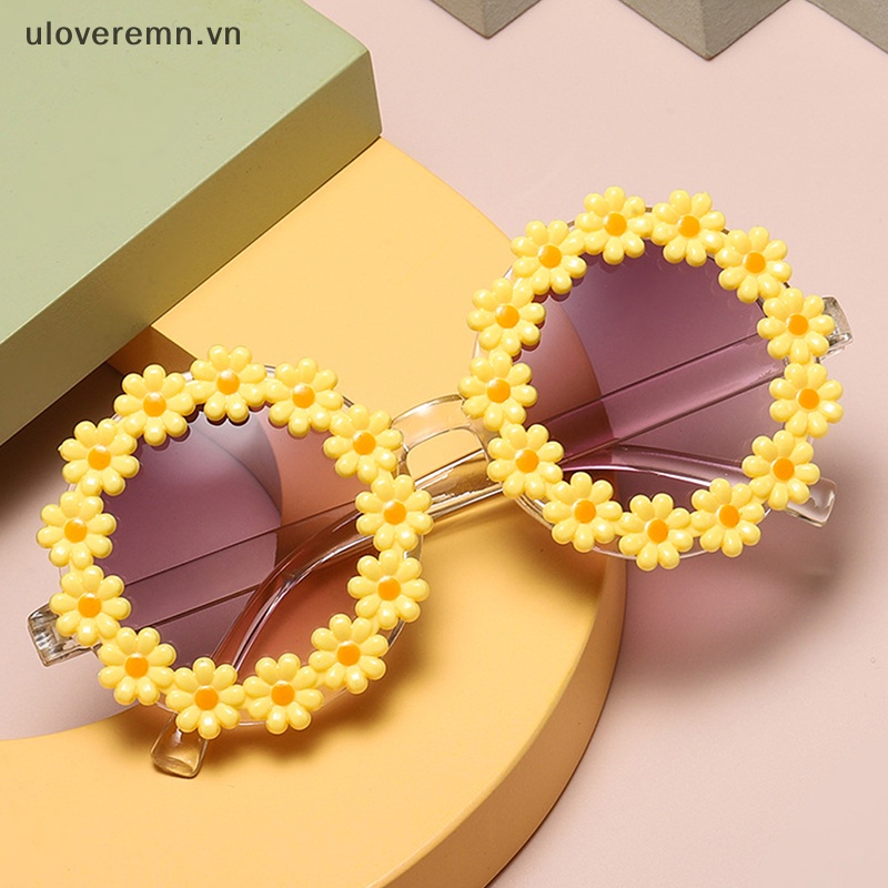 Kính Chống Nắng Tròng Tròn Họa Tiết Hoa Phong Cách Thể Thao Thời Trang Cho Bé Trai Và Gái