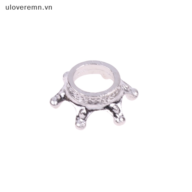 Set 2 Vương Miện Mini Bằng Nhôm Mạ Vàng Bạc 1: 12 Trang Trí Nhà Búp Bê