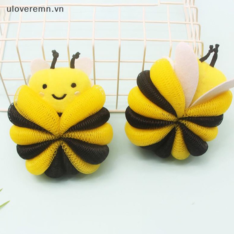 Bông Tắm Bằng Bọt Biển Hình Chú Ong Siêu Bền Tiện Dụng Cho Bé