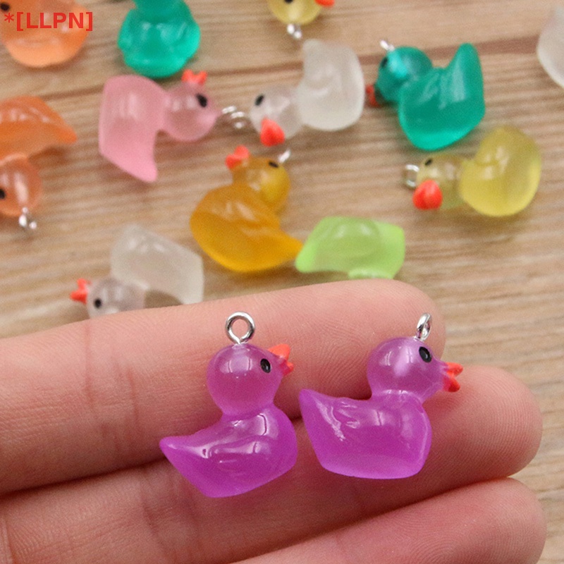 1 Mô Hình Chú Vịt Mini Bằng Nhựa Resin Dạ Quang Trang Trí Bảng Điều Khiển Sân Vườn / Nhà Cửa