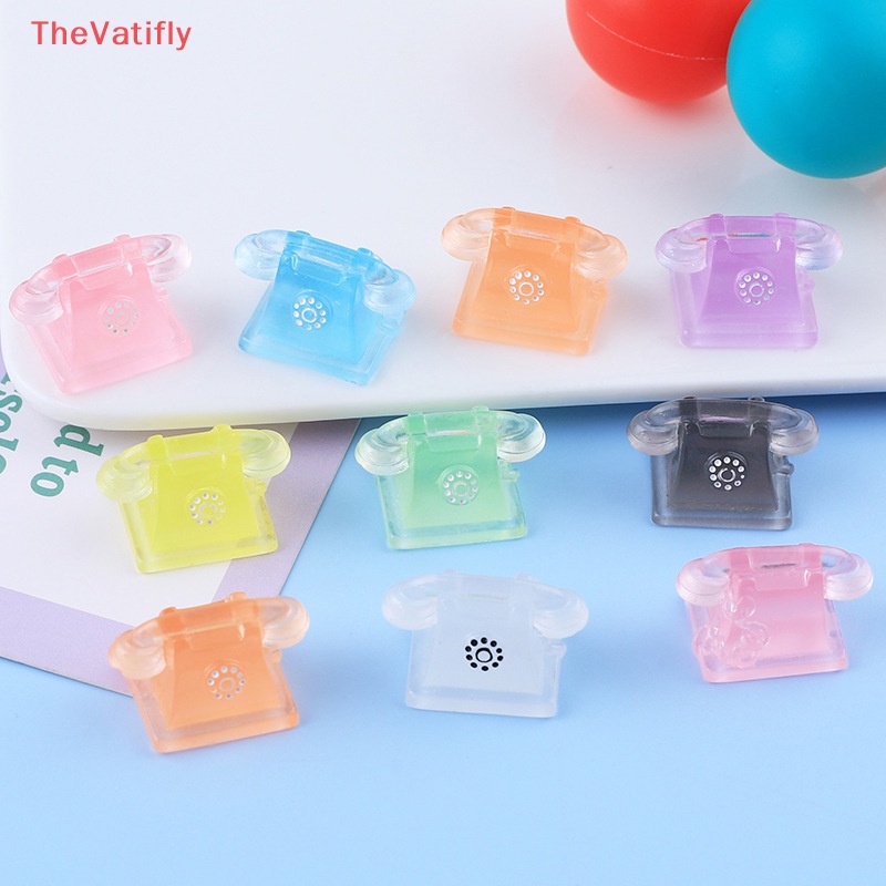 Set 2 Mặt Dây Chuyền Mini DIY Dạ Quang Bằng Nhựa Resin Đáng Yêu Cho Điện Thoại