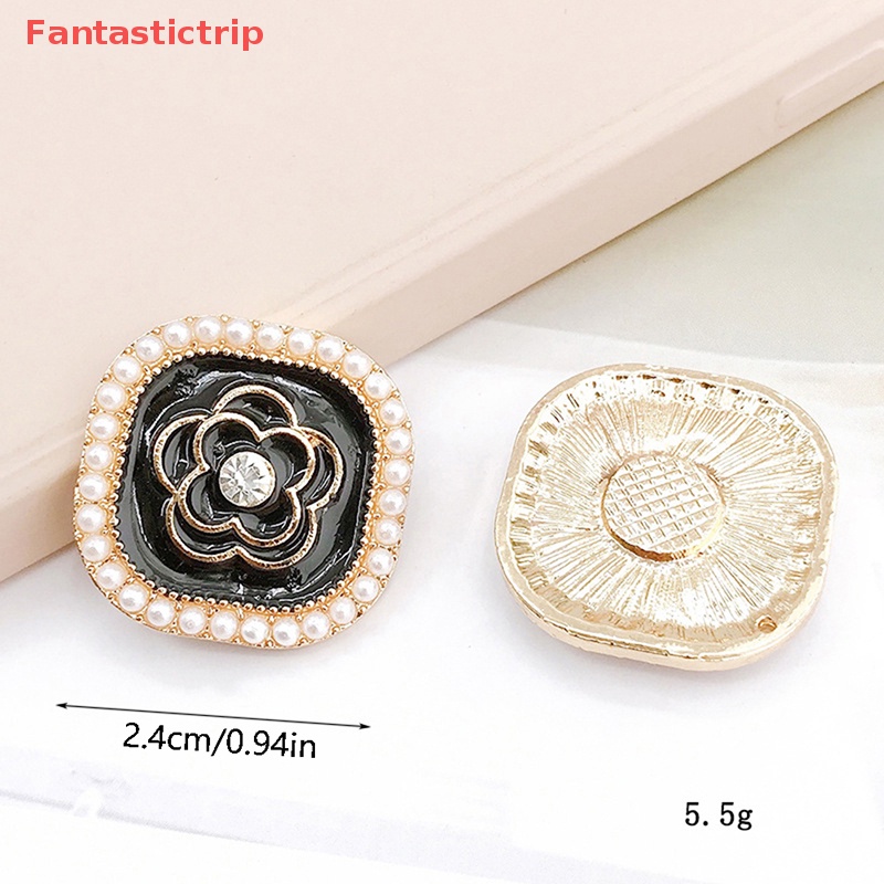 [Fantastictrip] Vòng Đeo Tay Đính Hoa Ngọc Trai Kim Loại Lấp Lánh Phụ Kiện Trang Trí Giày Cho Bé Gái Mới