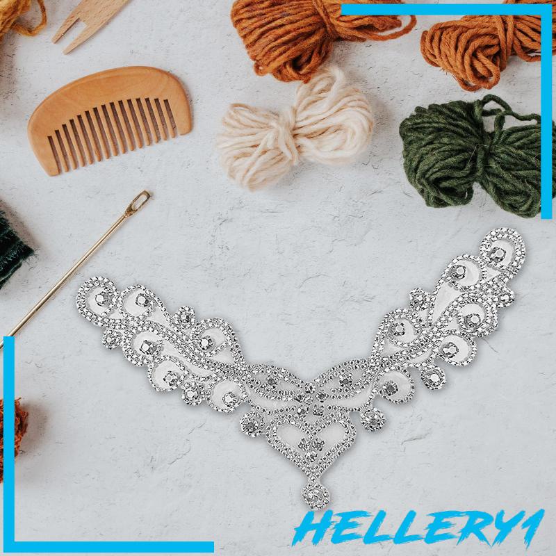 1 [Hellery1] Miếng Dán Cổ Áo Đính Kim Cương Giả Thủ Công DIY
